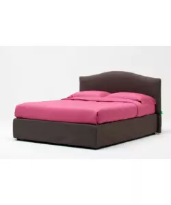 LETTO MATRIMONIALE CONTENITORE "HILL" GRIGIO 160X190 CM